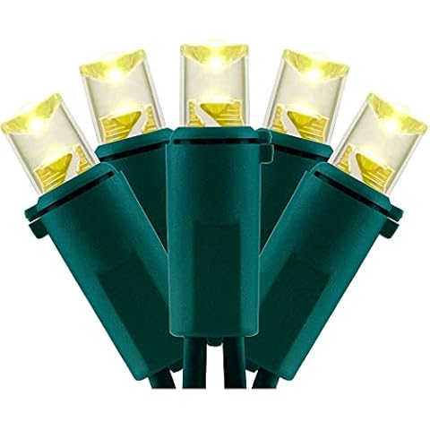 YULETIME 200 Warm White Wide Angle LED Christmas Lights, 66 Feet Green Wire UL Certified 5mm Holiday String Light Set (Warm White) Cover