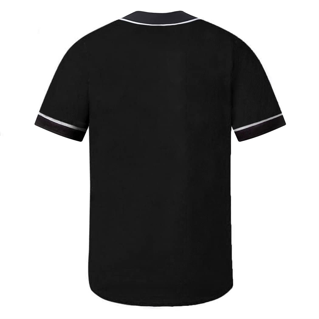 HOPSHION 90s Bel Air Baseball Jersey for Women Button Down Hip Hop Clothing Outfits HP001-#23-Black-XS