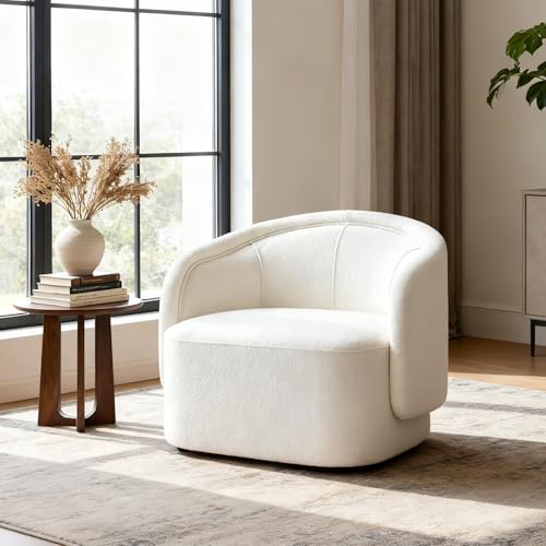 Scott Living Amanda Carly Low Profile Accent Chair, Round Backrest