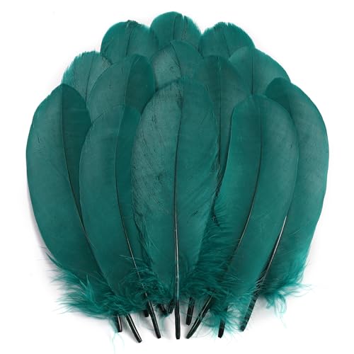 Holmgrem 200 pièces de Plumes Vertes 12-15 cm pour Bricolage, Bijoux, Chapeau, déco.