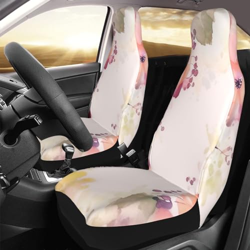 Housses de siège de voiture universelles à motif floral aquarelle