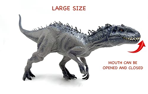 Image of 24x7 eMall Dinosaur Toy Dinosaur Action Figure Kids Toys Realistic Large Model Size - 38 X 20 Cm - Grey T-Rex Tyrannosaurus rex