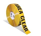 Mighty Line Repeating Message Floor Marking Tape for Safety, Hazard, Warning, Heavy-Duty, Peel and Stick, Adhesive, Industrial Quality, 2