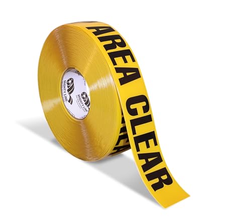 Mighty Line Repeating Message Floor Marking Tape for Safety, Hazard, Warning, Heavy-Duty, Peel and Stick, Adhesive, Industrial Quality, 2