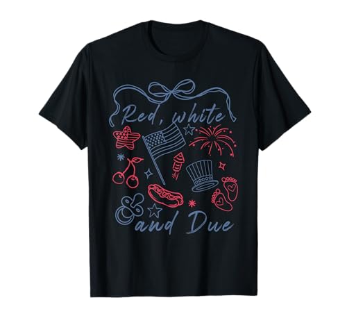 Red White and Due Funny 14th of July Design T-Shirt