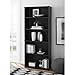 Mainstay 5-Shelf Wood Bookcase - Black