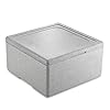 thermohauser Neopor thermobox pizza grijs, met deksel, buitenkant 41,0×41,0x23,0 cm, 21 l