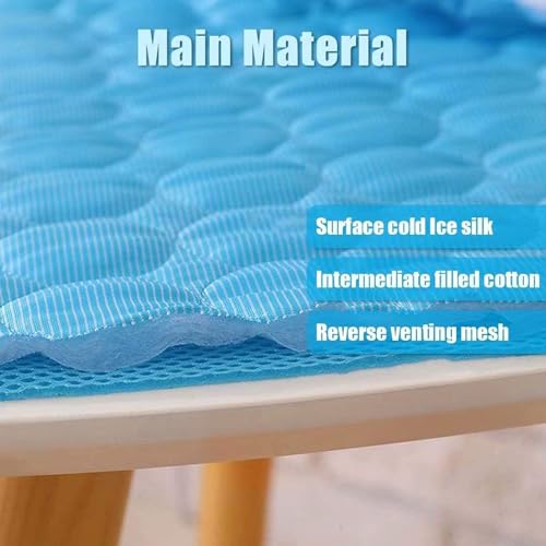 YXHZVON Haustier Kühlmatte, Waschbares Hundematte, Sommer Kühlkissen für Hunde, Selbst Kühlende Hundematte für Zuhause Unterwegs oder im Auto, 62 x 50 cm, M, Blau