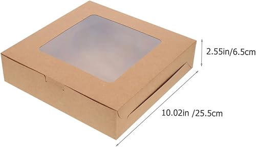 Miniatura 7 de Mobestech 15 cajas de ventana para tartas, contenedores para magdalenas, brownie, cupcakes, dulces, dulces, dulces, galletas, postres, mini