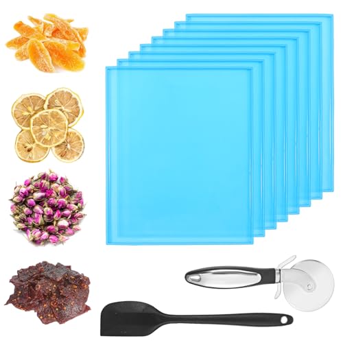 8PCS Silicone Dehydrator Trays with Edge Fruit Leather Trays 12
