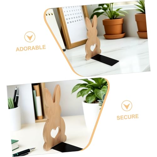 Lapin en bois pour rompre le vide des bibliothèques et étagères - 3