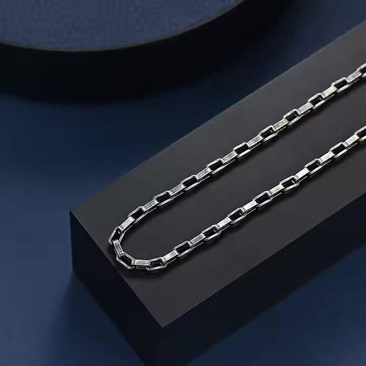 Image of THE MEN THING Chain for Men, Luxury Pure Titanium Steel Chain | Silver Stainless Steel Chain | Necklace Jewellery for Men & Boys