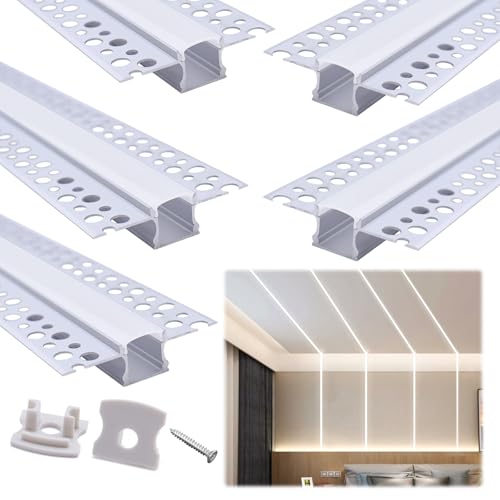 Muzata Canal LED empotrable 5 unidades 1M miniatura 1