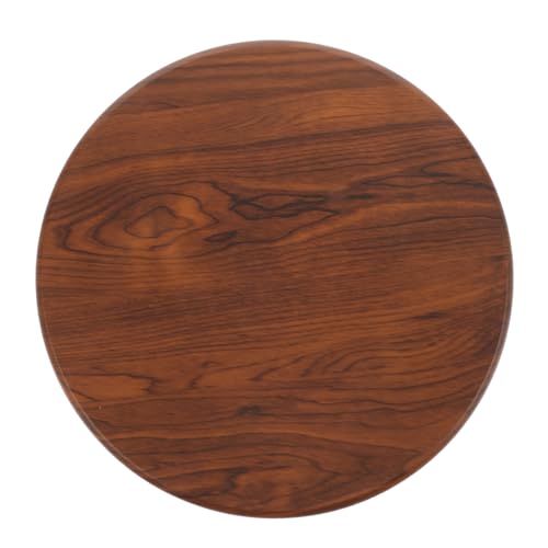 ANDRESLAD Taburete de Bar Elegante con Asiento Redondo de Grano Natural Asiento de Madera para Un Uso Duradero