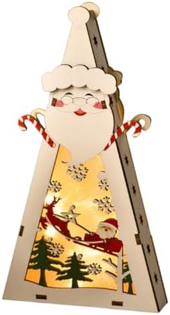 Wooden Christmas Ornaments DIY 3D Puzzle Kit, Pre-Printed Christmas Decoration Craft Kits, Hanging & Tabletop Xmas Creative Craft Activity (Star, Xmas Tree, House & Round Shapes)