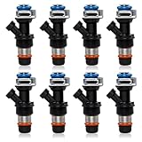 4.8 5.3 6.0 Fuel Injector 4 Holes 8Pcs, Compatible with 1999-2006 Chevrolet Silverado Suburban Tahoe Cadillac Escalade GMC Sierra Yukon Isuzu Hummer Buick, Replaces# 17113553 25323974