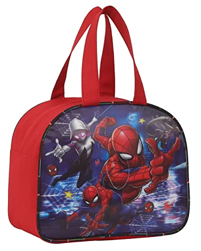 Image of STRONG LIFE Polyester Tiffin Picnic Work School Office Lunch Bag for Kids with Bottle Holder (Red)