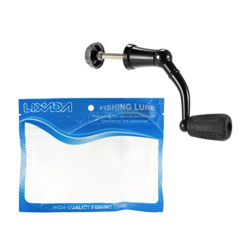 Cabo de molinete de pesca, Andoer Manopla rotativa em liga de alumínio, alça elétrica dobrável para