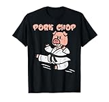 Pig Karate Pork Chop Funny Hog Swine Pun Men Boys Kids Women T-Shirt