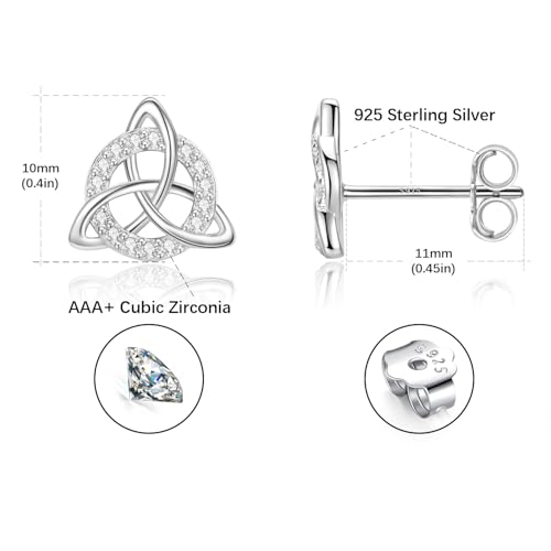 18K Gold Plated Sterling Silver Heart Stud Earrings for Women, Heart Earrings Hypoallergenic Jewelry(Heart/Star)2