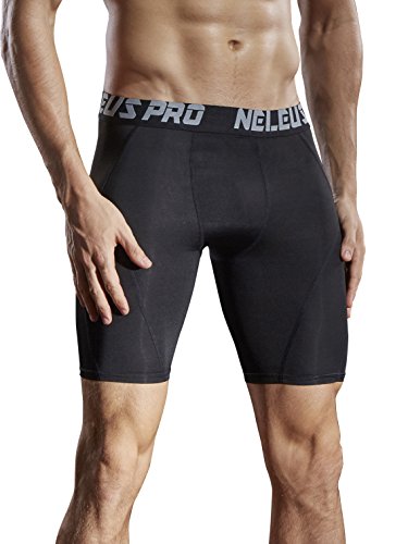 Neleus Men's 3 Pack Sport Running Compression Shorts,6012,Black,Us M,Eu L #TOP1