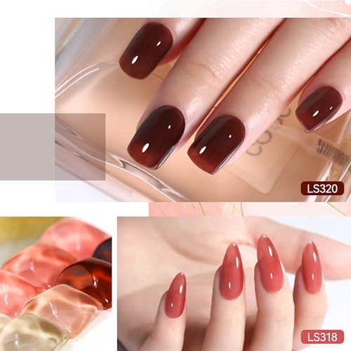 Set de Esmalte de uñas en gel Nude Likomey 8 Colores 7.5 ml miniatura 5