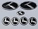 Xitek KA-S7B 7X New Silver Black K Front Hood Trunk Rear Wheel Hub Caps Steering Wheel Logo Badge Emblem Fit KI OPTIMA K5 2011-2018