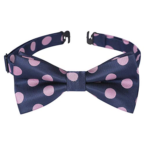 Image of HISDERN Bow Ties for Boys Pre Tied Toddler Bow Tie Adjustable Kids Bowties Clip On Fun Patterned Bowties for Wedding Party
