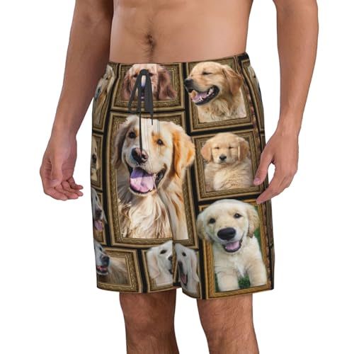 Boxer Dog Mens Swim Trunks Quick Dry Casual Lightweight Drawstring Board Shorts with Pockets Cool Mesh Lining2