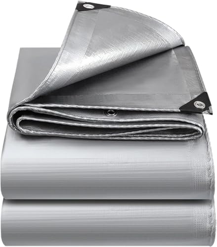Bâche imperméable et résistante en polyéthylène 130 g/m² –2 x 2 m– Argent – Anti-UV et...