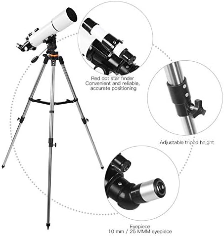 Telescope Astronomical for s 80Mm Aperture 500Mm Focal Length 3X Refractor Magnificatio
