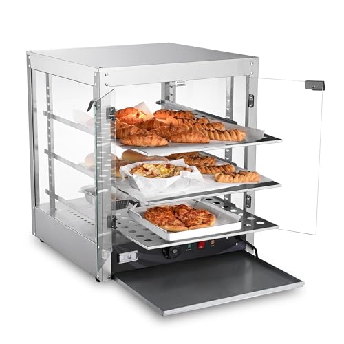 WeChef 3-Tier Commercial Food Warmer Display Pizza Warmer Countertop Pastry Warmer for Restaurant Cafe Buffet 20x20x24