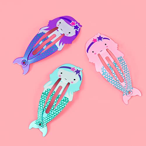 Frcolor 12 Pieces Mermaid Hair Clips Colourful Metal Snap Hair Clips Lovely Barrettes Mermaid Hair Accessories For Women And Girls #TOP1