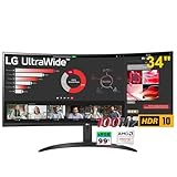 LG 34 Curved Gaming Monitor - 34' UltraWide WQHD (3440 x 1440) - 100Hz Refresh Rate - 5ms GTG - sRGB 99% - 3000: 1-21: 9 - AMD FreeSync - Flicker Safe - Black