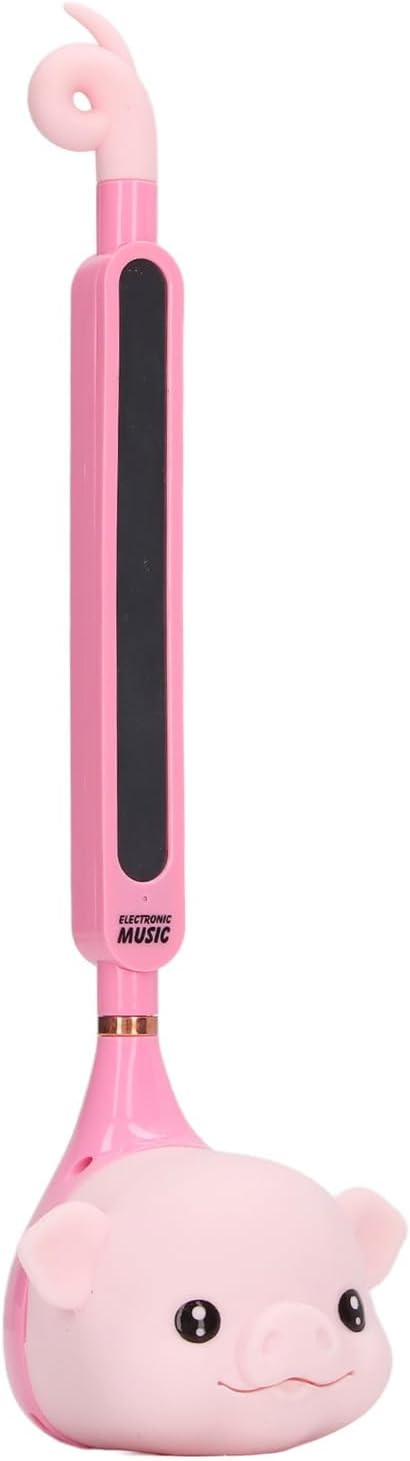Japanese Electronic Musical Instrument, Cartoon Shaped Portable Synthesizer with Adjustable Notes for Kids Teens Adults, Plastic Music Toy Education Entertainment (Pink Pig)