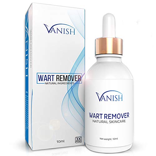 Vanish Wart Remover Serum, Maximum Strength | Plantar Wart Remover, Common Warts Removal, Removes Genital Warts | Advanced Nitrogen Liquid Gel Formula, Proven Results | Helpful E-Book Included, 10ml