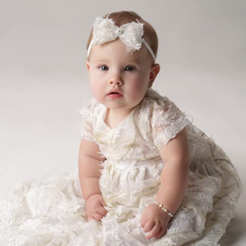 Cherished Moments Girls Sterling Silver or 14K Gold-Plated Cross Bracelet with High-End Simulated Pearls for Baptism or First Communion Gift2