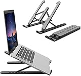【Einstellbar und ergonomisch】 6 Höhen des Laptop-Bildschirms können für eine perfekte Augenhöhe frei von 2,55 bis 8 Zoll eingestellt werden, sodass Sie die Körperhaltung korrigieren und Ihre Nackenermüdung, Rückenschmerzen und Augenbelastung reduzieren können. Sehr bequem für die Arbeit zu Hause, im Büro und im Freien.