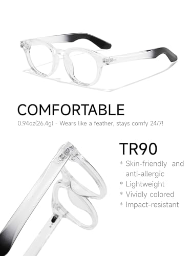 Image of Retro Blue Light Blocking Glasses Lightweight UV400 Anti Eyestrain Protection TV Computer Gaming for Women