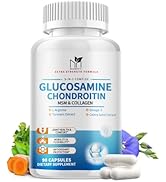 MABEFY Glucosamine Chondroitin Capsules 1500mg with MSM, Collagen, Turmeric - Joint Support Suppl...