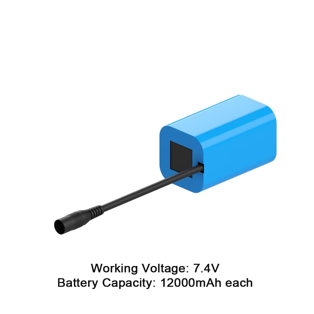 Batería recargable de 7,4 V 12000 mAh de repuesto para cebo de pesca barco barco