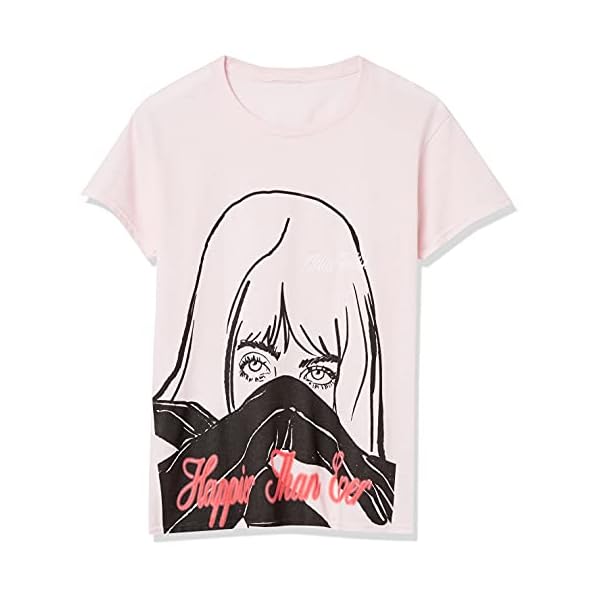 Billie-Eilish-Exclusive-Official-Happier-Than-Ever-Embroidered-T-Shirt Billie Eilish Exclusive Official Happier Than Ever Embroidered T-Shirt Pale Pink,Small