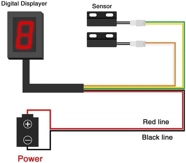 Universal Motorcycle 6 Speed Digital Gear Indicator Display Shift Lever Magnet Gear Indicator Holder Digital Gear Indicator