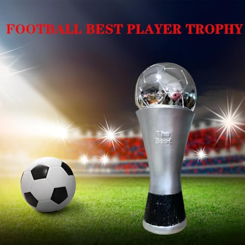 Prata Futebol Melhor Jogador Troféu Futebol Ballon d'Or Prêmio Troféus Fãs Colecionáveis ​​Lembranç
