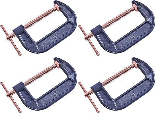 Image of Amtech W5750 100mm (4") Heavy Duty G-clamp (Pack of 4)