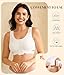 CYDREAM Wireless Front Closure Bras for Women No Underwire Full Coverage - Post Surgery Compression Comfortable Everyday Bra (US, Alpha, Large, Regular, Regular, White)