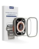 LULULOOK Screen Protector for Apple Watch Ultra, Sapphire Tempered Glass [𝙎𝙖𝙢𝙚 𝙈𝙖𝙩𝙚𝙧𝙞𝙖𝙡 𝙬𝙞𝙩𝙝 𝙐𝙡𝙩𝙧𝙖 𝙎