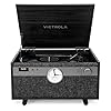 Victrola Century Signature+ – 6-in-1 Vinyl Record Player & Music Centre - 3-Speed Turntable, CD & Cassette, VINYLSTREAM, Bluetooth & 3.5mm Aux, Record Player with Speakers and Clock (Black) #1