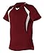 Alleson Ahtletic Girls Plaited Knit Fast pitch Softball Jersey, Cardinal/White, Large