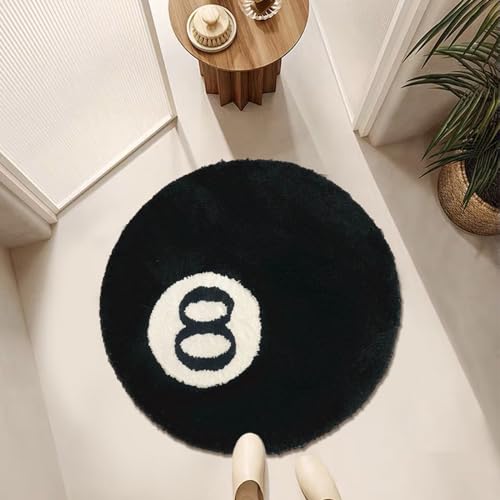 Hamon Alfombra Para 8 Pelotas, Color Negro Y Blanco, Para 8 Bolas, Antideslizante, Lavable, Suave, Alfombra De Baño, Alfombra Circular, Para Salón, Comedor, Dormitorio, Decoración 60 Cm Hamon Alfombra Para 8 Pelotas, Color Negro Y Blanco, Para 8 Bolas, Antideslizante, Lavable, Suave, Alfombra De Baño, Alfombra Circular, Para Salón, Comedor, Dormitorio, Decoración 60 Cm